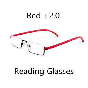 Seemfly Half Frame TR90 Metal Reading Glasses Women&Men Resin HD Foldable Presbyopic Glasses With+1.0+1.5+2.0+2.5+3.0+3.5+4.0