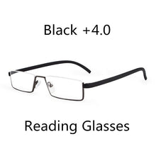 Load image into Gallery viewer, Seemfly Half Frame TR90 Metal Reading Glasses Women&amp;Men Resin HD Foldable Presbyopic Glasses With+1.0+1.5+2.0+2.5+3.0+3.5+4.0