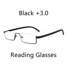 Load image into Gallery viewer, Seemfly Half Frame TR90 Metal Reading Glasses Women&amp;Men Resin HD Foldable Presbyopic Glasses With+1.0+1.5+2.0+2.5+3.0+3.5+4.0
