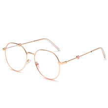 Load image into Gallery viewer, Seemfly Pink Blush Gradient Glasses Round Decorative Sunglasses Women Korean Cute Girlish Style Shades Eyewear