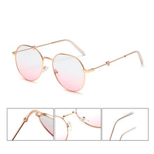 Load image into Gallery viewer, Seemfly Pink Blush Gradient Glasses Round Decorative Sunglasses Women Korean Cute Girlish Style Shades Eyewear