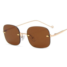 Carica l&#39;immagine nel visualizzatore di Gallery, Seemfly Square Transparent Glasses Jennie Same Paragraph Frameless Women Men Optical Frames Unisex Glasses Retro Metal Eyewear