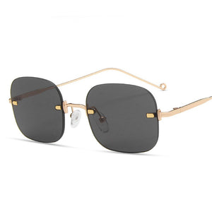 Seemfly Square Transparent Glasses Jennie Same Paragraph Frameless Women Men Optical Frames Unisex Glasses Retro Metal Eyewear