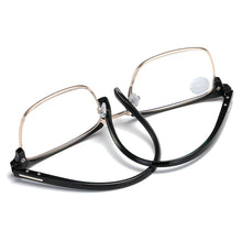 Load image into Gallery viewer, Seemfly TR90 Reading Glasses Mem Women Business Metal Half Frame Presbyopia Eyeglasses Anti Blue Light Computer Goggle Eyewear