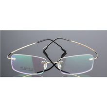 Load image into Gallery viewer, Seemfly Titanium Metal Glasses Frame Men Women Rimless Eyeglasses Spectacle Female Male Goggle Flexible Eyewear Unisex