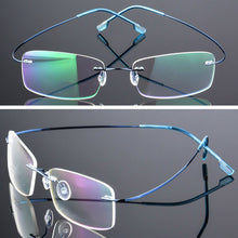 Carica l&#39;immagine nel visualizzatore di Gallery, Seemfly Titanium Rimless Men Women Glasses Lightweight Spectacle Frameless Clear Lens Eyeglasses Plain Mirror Female Goggle