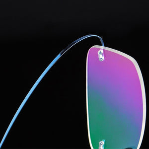 Seemfly Titanium Rimless Men Women Glasses Lightweight Spectacle Frameless Clear Lens Eyeglasses Plain Mirror Female Goggle