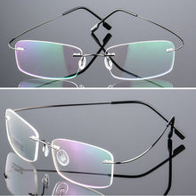 Load image into Gallery viewer, Seemfly Ultralight Frameless Glasses Titanium Alloy Bendable Glasses Frame  Super Stretch Metal Temple Eyeglasses