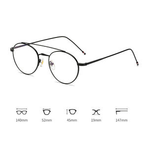 Seemfly Ultralight Round Frame Glasses Frame Women&Men Retro Metal Frame Optical Computer Eyeglasses
