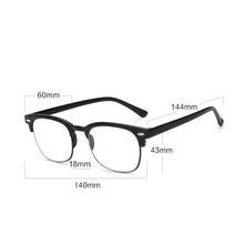 Load image into Gallery viewer, Seemfly Vintage Half Frame Women Reading Glasses Super Light And Comfortable Eyewear Presbyopic Eyeglasses +1 +1.5+2+2.5+3+3.5+4