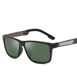 Seemfly Vintage Photochromic Men Polarized Sunglasses Flash Glasses Legs Metal Square Black Driving Sunshades Driver's Eyewear
