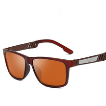 Load image into Gallery viewer, Seemfly Vintage Photochromic Men Polarized Sunglasses Flash Glasses Legs Metal Square Black Driving Sunshades Driver&#39;s Eyewear
