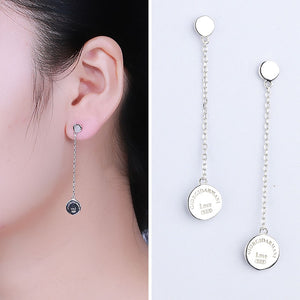 Selling S925 Pure Silver Round Card Love Ears Hanging Fashion Factory Joker Tremella Hanging Detonation In A Undertakes