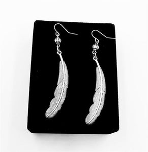 Selling handmade jewelry summer fashion big feather statement Earrings * charm dangle earring vintage retro