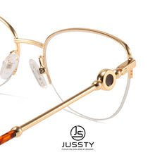 Load image into Gallery viewer, Semi Rimless Cat Eye Myopia Glasses Frame Women Optical Prescription Eyeglasses Frame Ladies Retro Luxury Brand Spectacles Frame