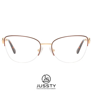 Semi Rimless Cat Eye Myopia Glasses Frame Women Optical Prescription Eyeglasses Frame Ladies Retro Luxury Brand Spectacles Frame