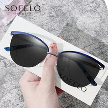 Carica l&#39;immagine nel visualizzatore di Gallery, Semi Rimless Myopia Optical Glasses Frame Women  Prescription Eyeglasses Frame Ladies Stainless Steel Spectacles Frame