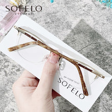 Carica l&#39;immagine nel visualizzatore di Gallery, Semi Rimless Myopia Optical Glasses Frame Women Prescription Eyeglasses Frame Ladies Red Stainless Steel Spectacles Frame 2022