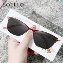 Carica l&#39;immagine nel visualizzatore di Gallery, Semi Rimless Myopia Optical Glasses Frame Women Prescription Eyeglasses Frame Ladies Red Stainless Steel Spectacles Frame 2022