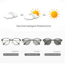 Load image into Gallery viewer, Semi Rimless Photochromic Glasses Men Anti Blue Light Blocking Glasses Color Changed Polarized Sunglasses Women Computer Glasses