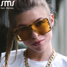 Load image into Gallery viewer, Sen Maries Oversized Square Sunglasses Women 2023  Brand Designer Sunglasses Men One Piece Men Gafas Shade Mirror UV400