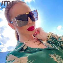 Load image into Gallery viewer, Sen Maries Oversized Square Sunglasses Women 2023  Brand Designer Sunglasses Men One Piece Men Gafas Shade Mirror UV400