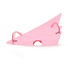 Load image into Gallery viewer, Sen Maries Oversized Triangle Sunglasses Women Vintage Rimless One Piece Rimless Eyewear Men Shades Unique Glasses UV400