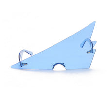 Load image into Gallery viewer, Sen Maries Oversized Triangle Sunglasses Women Vintage Rimless One Piece Rimless Eyewear Men Shades Unique Glasses UV400