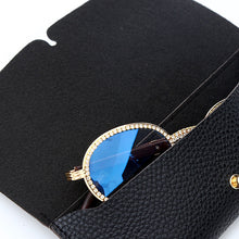 Load image into Gallery viewer, Sen Maries Portable Unisex Leather Sunglasses Case Flip Reading Eyeglass Box Eyewear Protector Accessories Can Custom LOGO 50MOQ