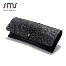 Load image into Gallery viewer, Sen Maries Portable Unisex Leather Sunglasses Case Flip Reading Eyeglass Box Eyewear Protector Accessories Can Custom LOGO 50MOQ