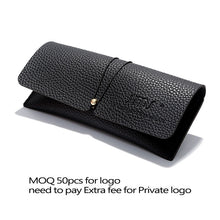 Load image into Gallery viewer, Sen Maries Portable Unisex Leather Sunglasses Case Flip Reading Eyeglass Box Eyewear Protector Accessories Can Custom LOGO 50MOQ