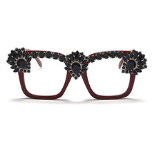 Load image into Gallery viewer, Sen Maries Square Optical Glasses Frames Men Women Computer Glasses Prescription Eyeglasses Diamond Rhinestone UV400