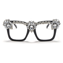 Carica l&#39;immagine nel visualizzatore di Gallery, Sen Maries Square Optical Glasses Frames Men Women Computer Glasses Prescription Eyeglasses Diamond Rhinestone UV400