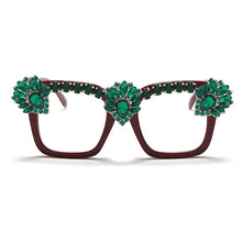 Load image into Gallery viewer, Sen Maries Square Optical Glasses Frames Men Women Computer Glasses Prescription Eyeglasses Diamond Rhinestone UV400