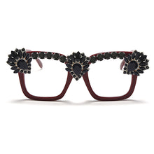 Carica l&#39;immagine nel visualizzatore di Gallery, Sen Maries Square Optical Glasses Frames Men Women Computer Glasses Prescription Eyeglasses Diamond Rhinestone UV400