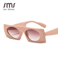 Load image into Gallery viewer, Sen Maries Vintage Square Sunglasses Women Retro Rectangle Frame Sun Glasses Black Red Flat Mirror Female Male Eyewear Oculos
