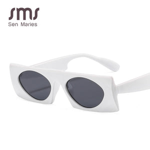 Sen Maries Vintage Square Sunglasses Women Retro Rectangle Frame Sun Glasses Black Red Flat Mirror Female Male Eyewear Oculos