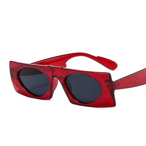 Sen Maries Vintage Square Sunglasses Women Retro Rectangle Frame Sun Glasses Black Red Flat Mirror Female Male Eyewear Oculos