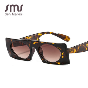 Sen Maries Vintage Square Sunglasses Women Retro Rectangle Frame Sun Glasses Black Red Flat Mirror Female Male Eyewear Oculos
