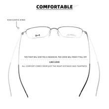 Load image into Gallery viewer, Senta Square Pure Titanium Glasses Frames Men Customizable Diopter Optical Myopia Prescription Eyewear 3 Colors Eyeglasses BK089