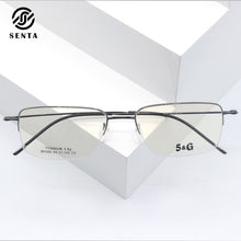 Load image into Gallery viewer, Senta Square Pure Titanium Glasses Frames Men Customizable Diopter Optical Myopia Prescription Eyewear 3 Colors Eyeglasses BK089