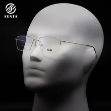Load image into Gallery viewer, Senta Square Pure Titanium Glasses Frames Men Customizable Diopter Optical Myopia Prescription Eyewear 3 Colors Eyeglasses BK089