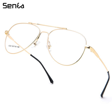 Senta Titanium Glasses Frames Men Spectacles Myopia Optical Eyewear Oval Pilot Bendable 5 Colors Prescription Eyeglasses