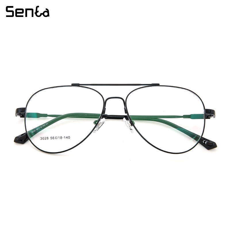 Senta Titanium Glasses Frames Men Spectacles Myopia Optical Eyewear Oval Pilot Bendable 5 Colors Prescription Eyeglasses