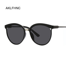 Load image into Gallery viewer, Sexy Black Cat Eye Sunglasses Women Shades Famous Brand  Designer Trendy Sun Glasses Female Small White Points UV400