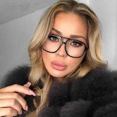 Sexy Black Glasses Clear Lens Eyeglasses Women Vintage Retro Square Transparent Glasses Frame Female Men Computer Optics Eyewear