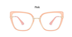 Sexy Blue Leopard Anti Blue Light Glasses Frames Women  Square Transparent Eyeglasses Frames  Computer Glasses