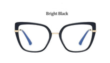 Carica l&#39;immagine nel visualizzatore di Gallery, Sexy Blue Leopard Anti Blue Light Glasses Frames Women  Square Transparent Eyeglasses Frames  Computer Glasses