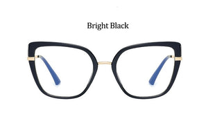 Sexy Blue Leopard Anti Blue Light Glasses Frames Women  Square Transparent Eyeglasses Frames  Computer Glasses