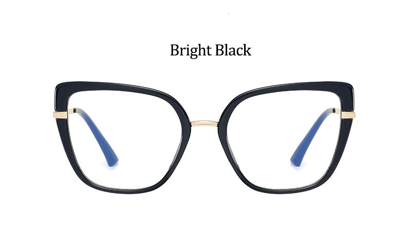 Sexy Blue Leopard Anti Blue Light Glasses Frames Women  Square Transparent Eyeglasses Frames  Computer Glasses